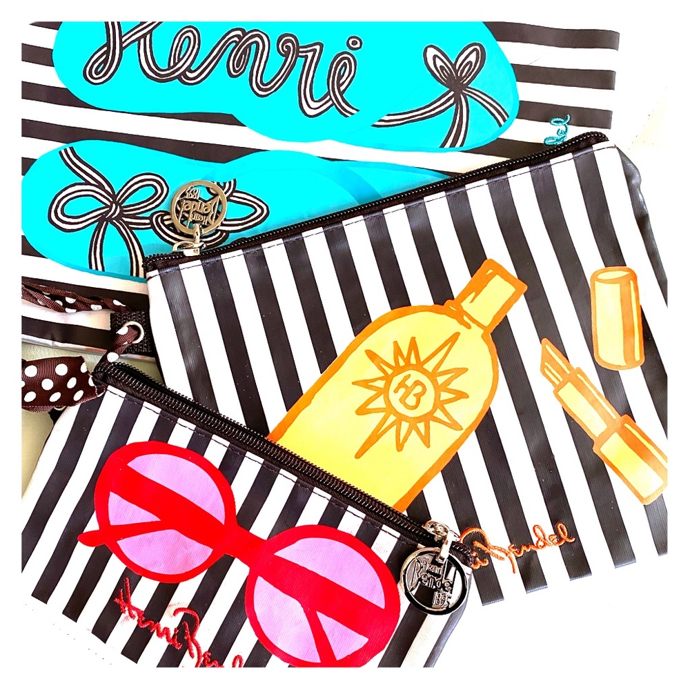 NWOT Henri Bendel 3 Piece Travel Pouch